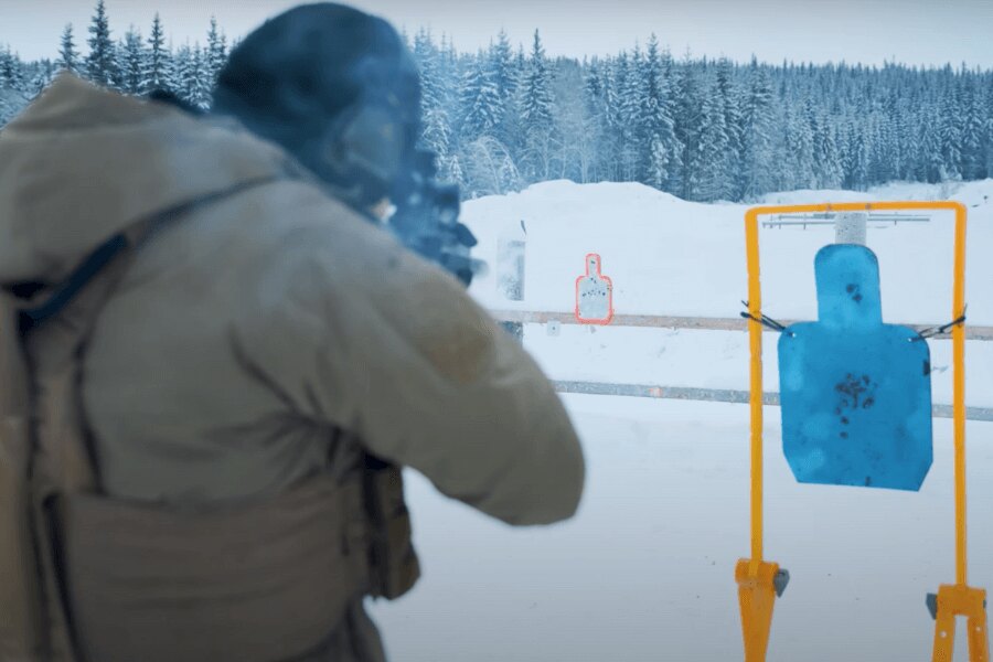 Стрелба отблизо по термична мишена GOAST Target System<sup>®</sup> E-Type. Източник: parallaxcts.com, Rigad.cz