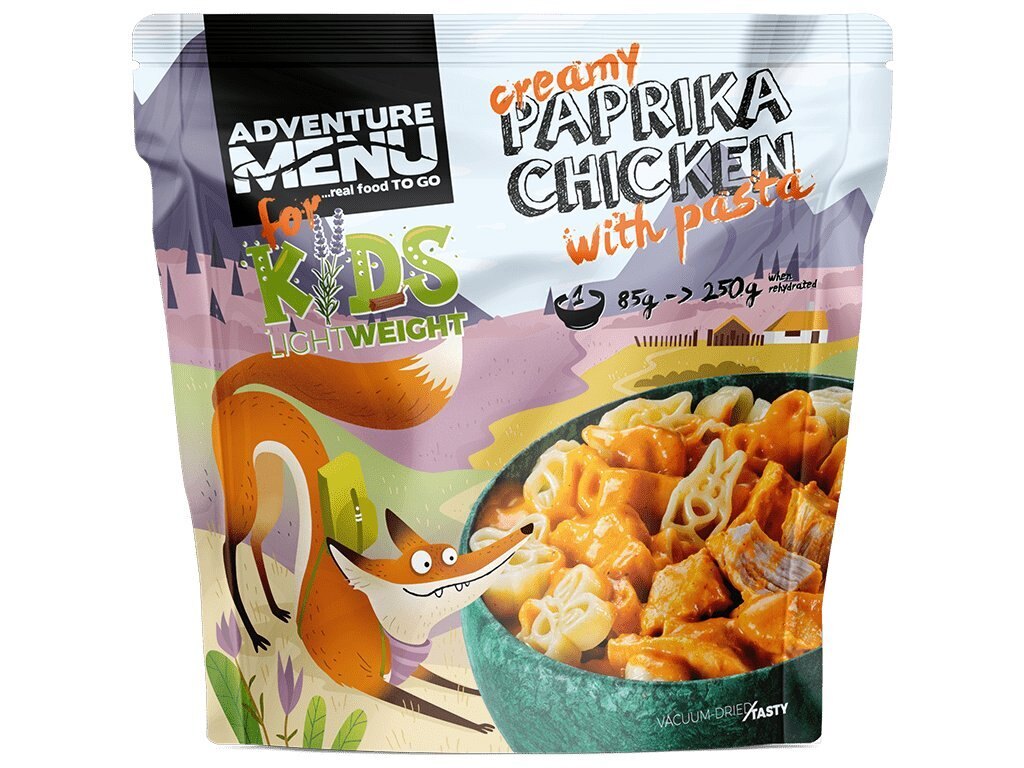 Adventure Menu® - Пиле на паприка с тестени изделия, 250 г