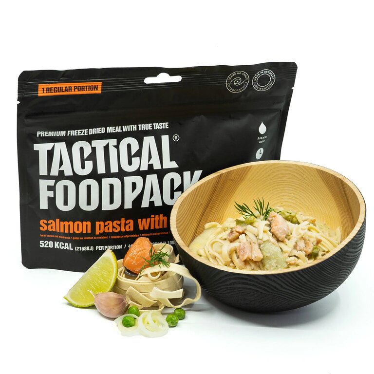 Дехидратирана храна Паста със сьомга и бяло вино Tactical Foodpack®