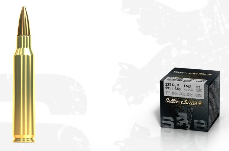 FMJ Sellier & Bellot® / .223 Rem / 4,5 g - 69 grs / 100 бр