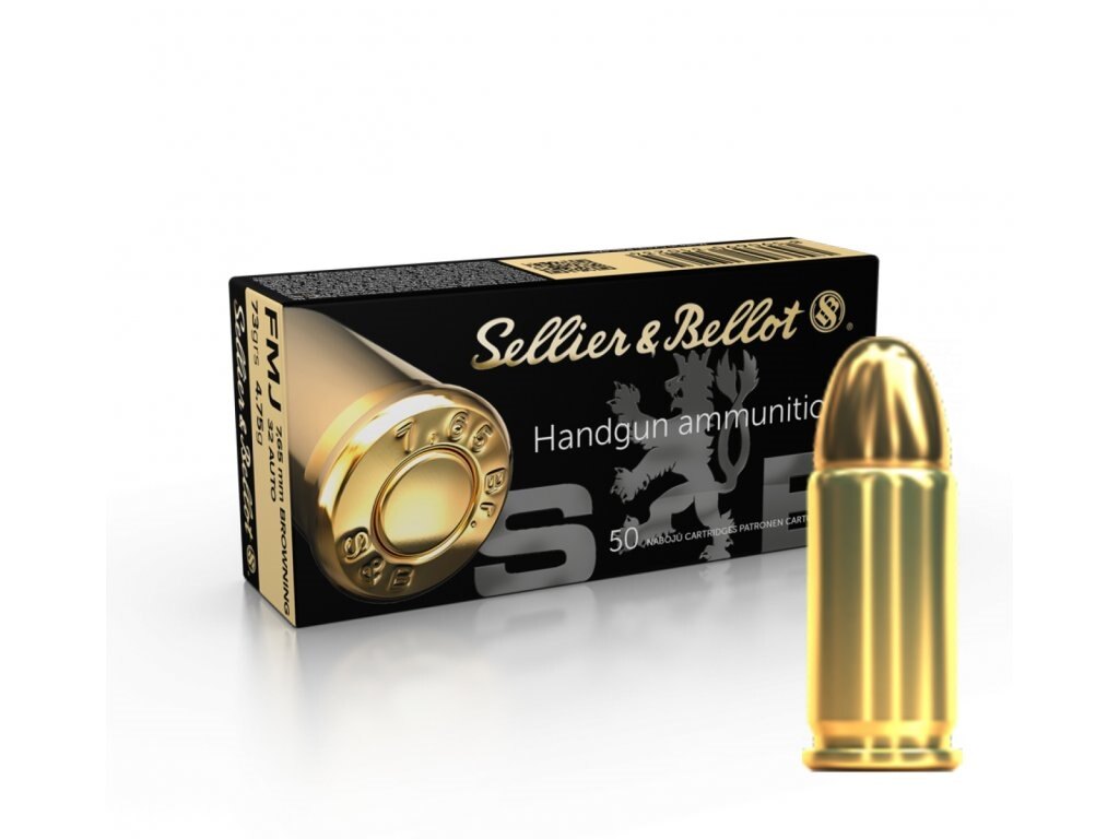 FMJ Sellier & Bellot® / 7,65 mm Browning / 4,75 g - 73 grs / 50 бр