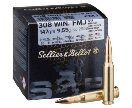 FMJ Sellier & Bellot® патрони / 308. Win / 8 g - 124 grs / 50 бр