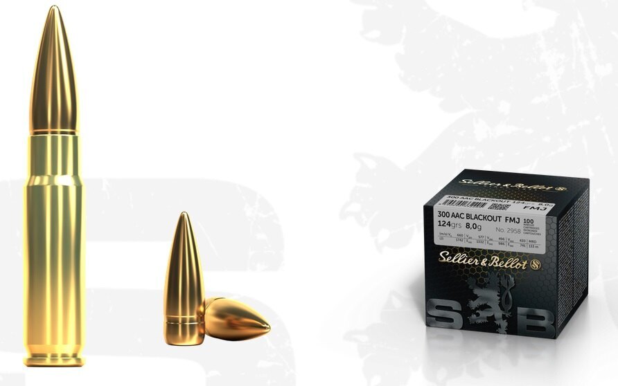 ФМЖ патрони Sellier & Bellot® / 300 AAC Blackout / 8 g - 124 grs / 100 бр