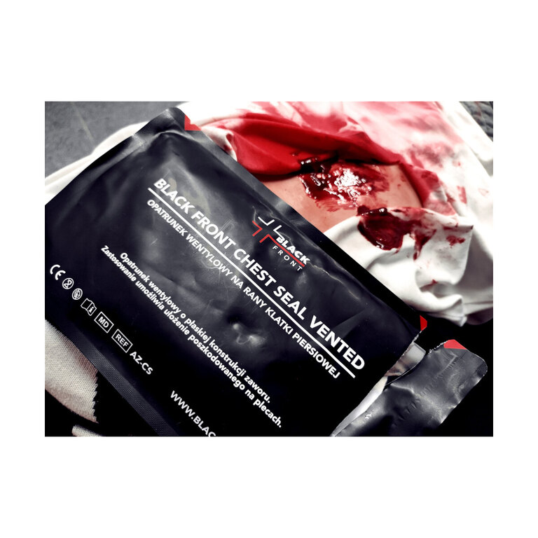 Гръдна превръзка с клапан Chest Seal Black Front®