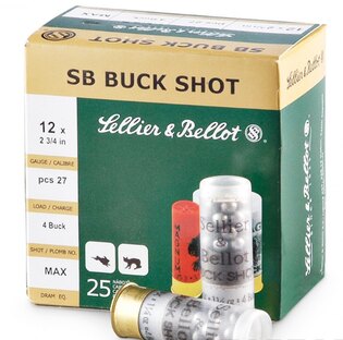 Картечни патрони Buck Shot Sellier & Bellot® / 12/70 / 36 g / 8,4 mm / 25 бр