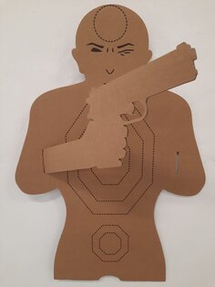 Картонена мишена мъж / оръжие 2 Real Target®