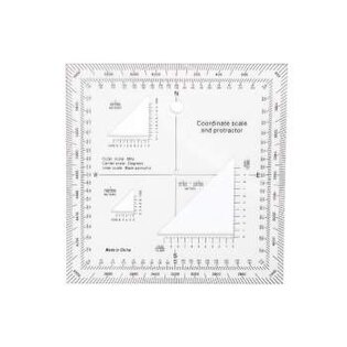 Координатен владетел и транспортир Rothco®