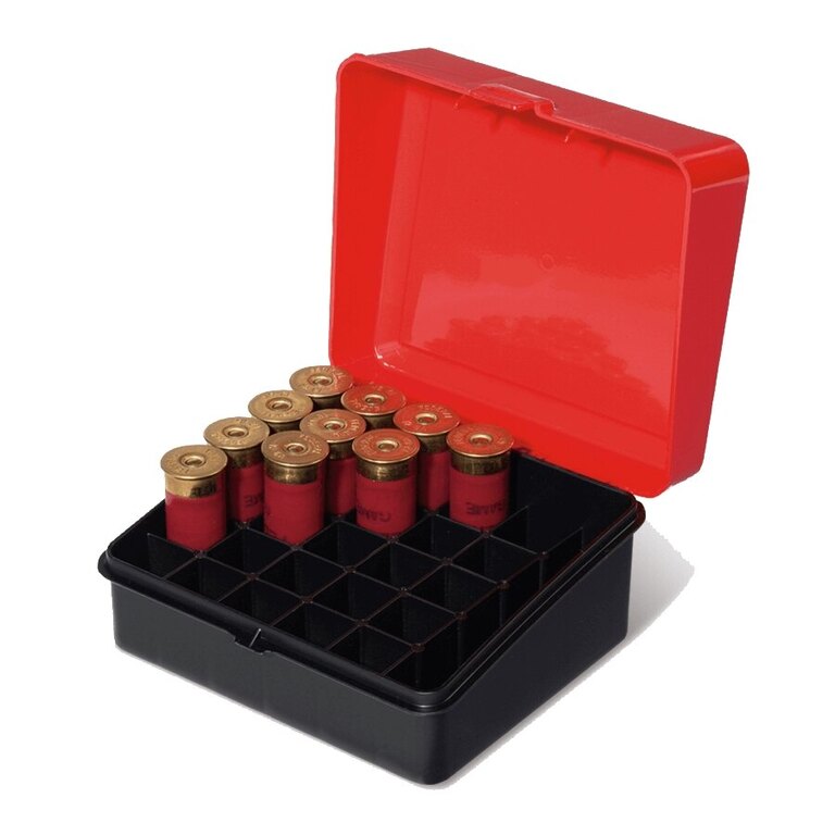 Кутия за патрони - ловни 25 бр Plano Molding® USA - Черно/Червено