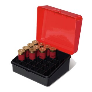 Кутия за патрони - ловни 25 бр Plano Molding® USA - Черно/Червено
