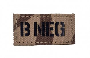 Нашивка AČR IR Combat Systems® кръвна група B NEG - модел 95 Пустиня