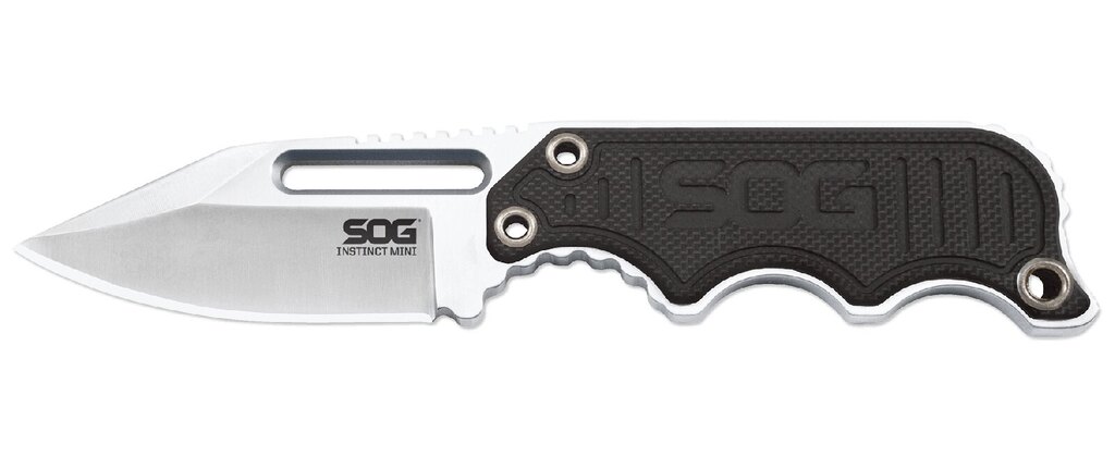Нож с фиксирано острие SOG® Instinct - сатен, черна дръжка