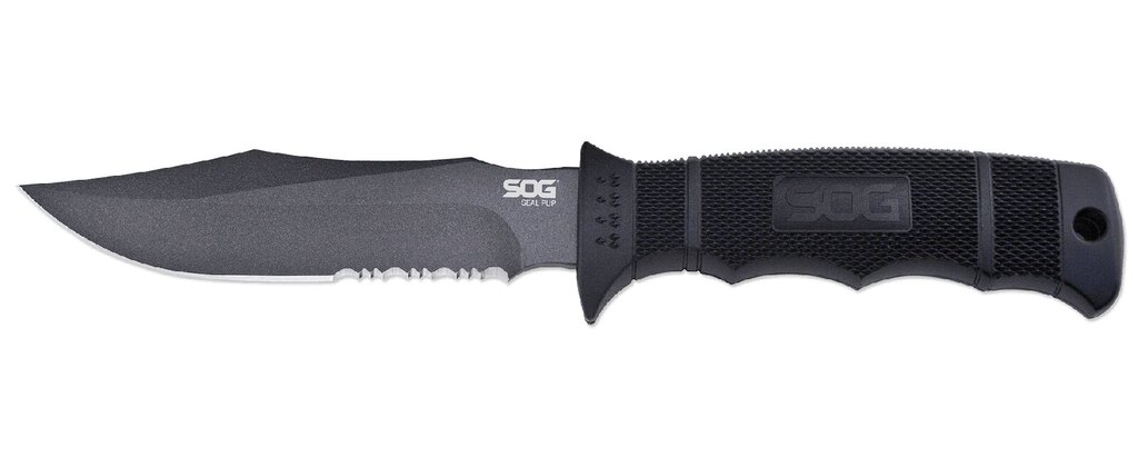 Нож с твърдо острие SOG® Seal Pup, калъф Kydex® - черен