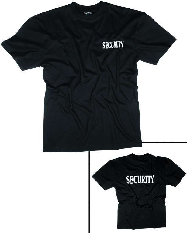 Памучна тениска SECURITY II Mil-Tec® - черна
