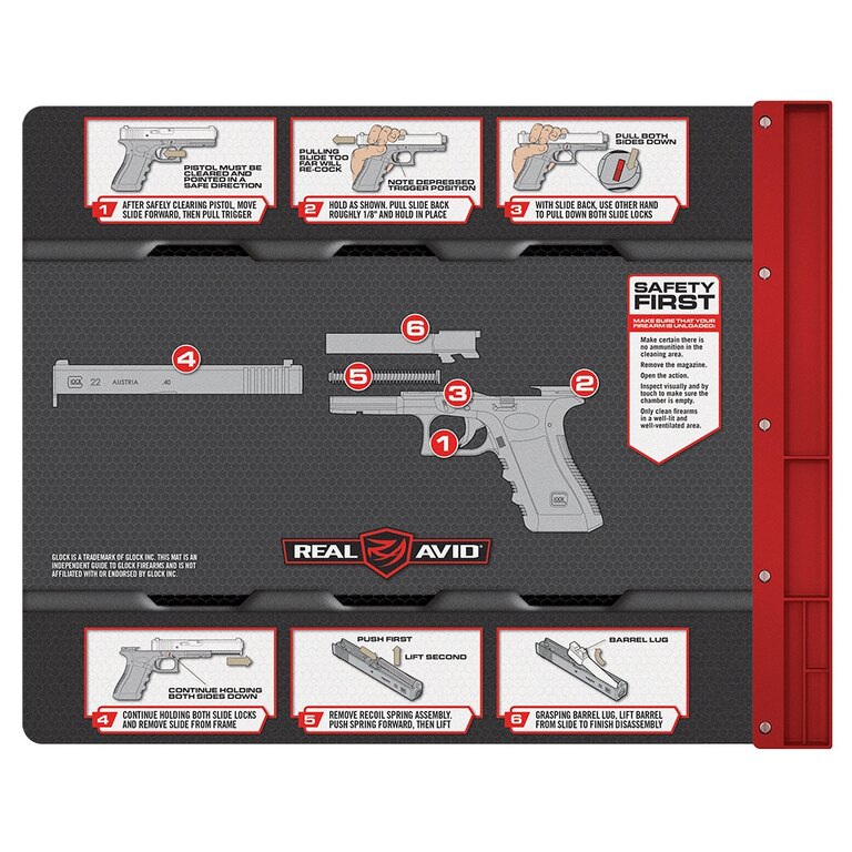 Подложка с инструкция за почистване Glock Real Avid®