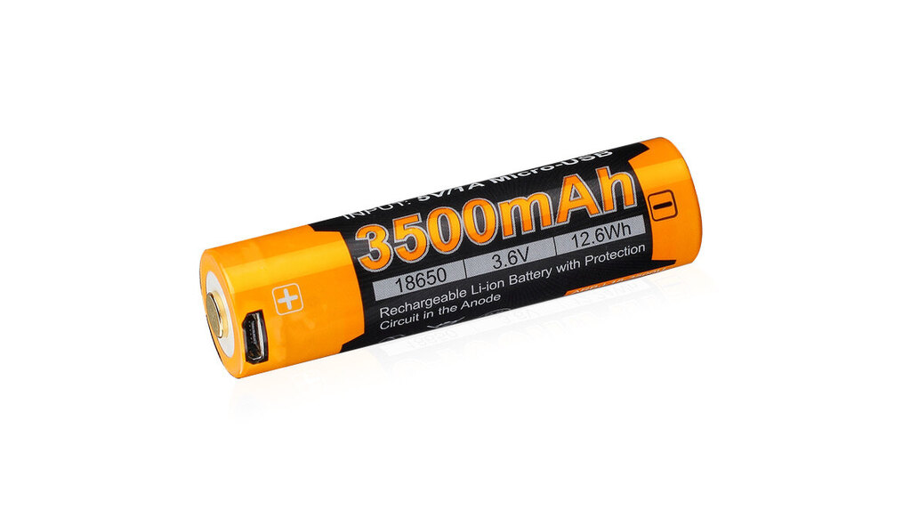 Презареждаща се USB батерия 18650 (3500 mAh) Fenix®