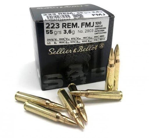 Sellier & Bellot® FMJ куршуми / 223 Rem. / 3,6 g - 55 grs / 100 бр