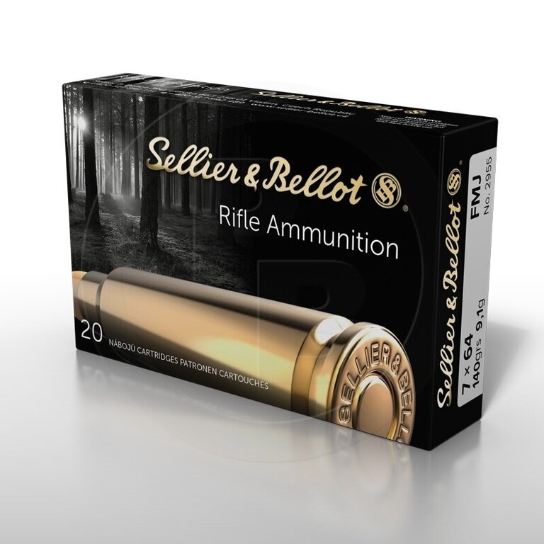 Sellier & Bellot® FMJ патрони / 7x64 / 9,1 g - 140 grs / 20 бр.