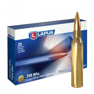 Субсонични муниции FMJBT Lapua® / .308 Win. / 200 grs / 20 бр.
