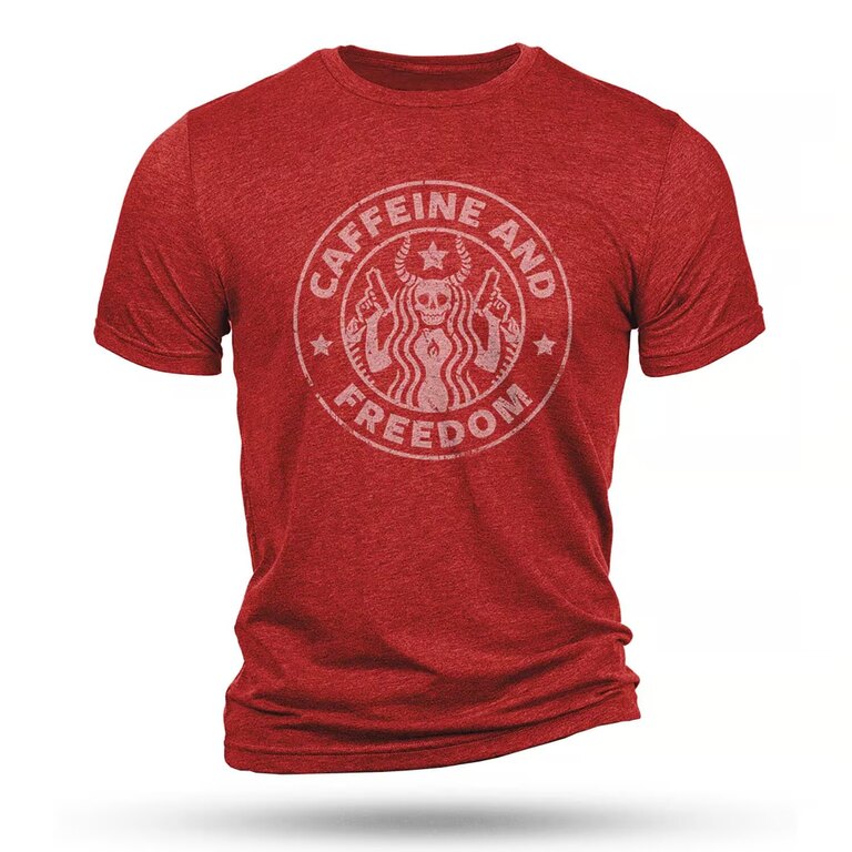 Тениска Caffeine and Freedom Nine Line®