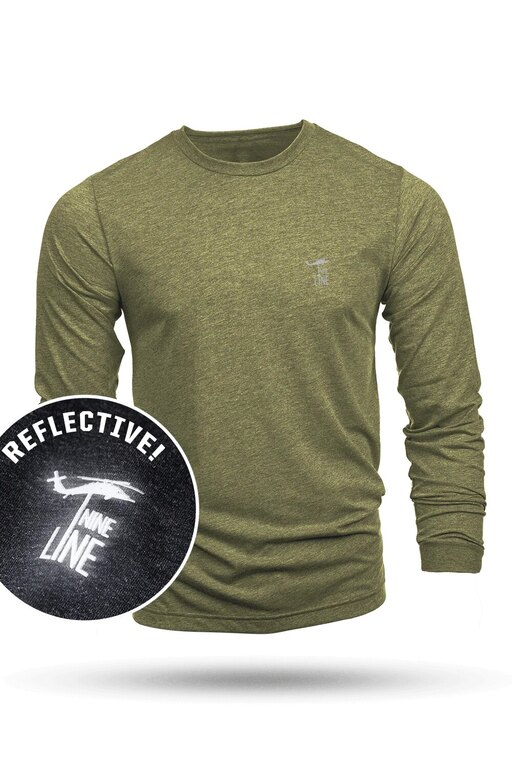 Тениска с дълъг ръкав Reflective Dropline Logo Nine Line®