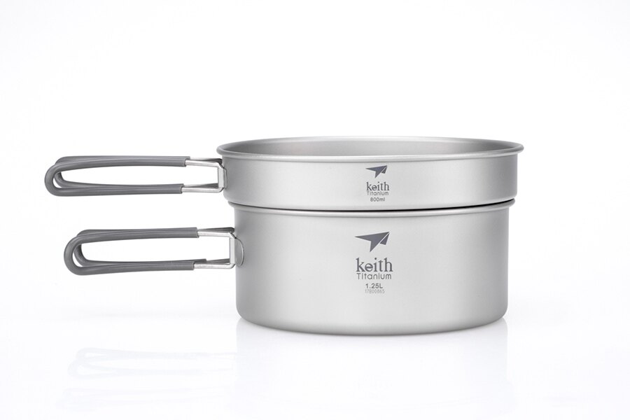 Титаниев 2-компонентен комплект за готвене Keith® 1 250 ml, 800 ml