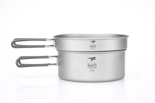 Титаниев 2-компонентен комплект за готвене Keith® 1 250 ml, 800 ml