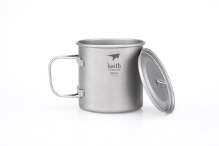 Титаниева чаша с капак Keith® 650 мл