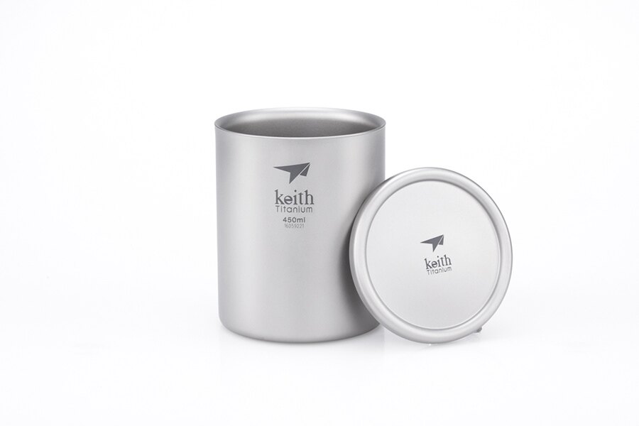 Титаниева термочаша с капак Keith® 450 мл