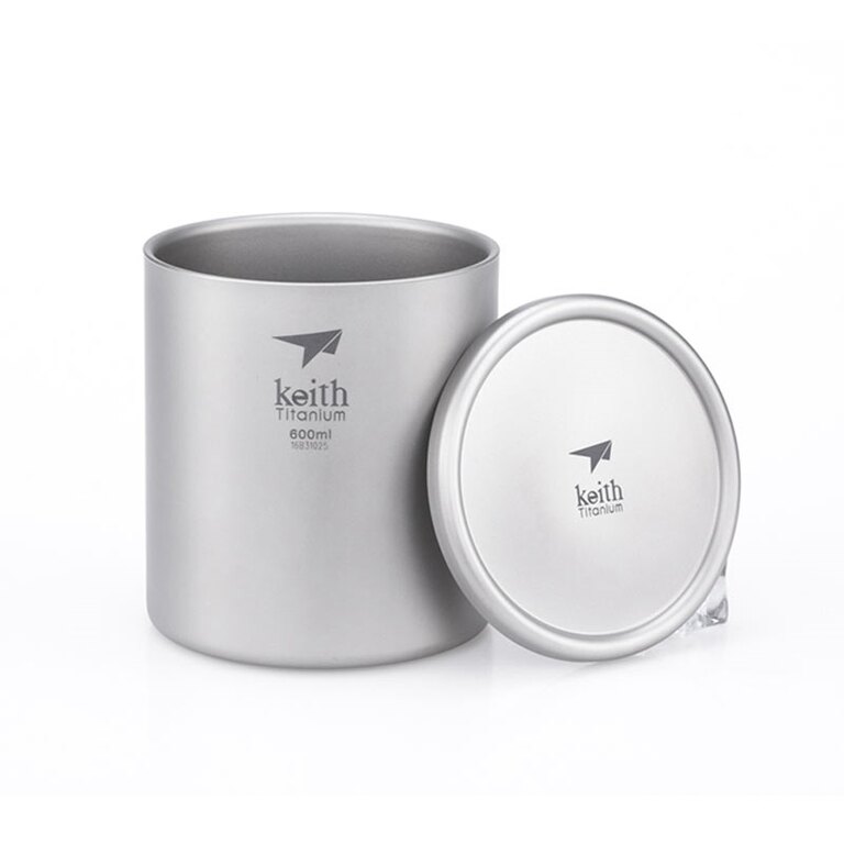 Титаниева термочаша с капак Keith® 600 мл