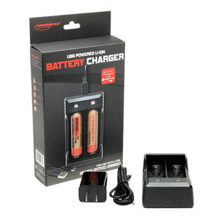Зарядно устройство 18650 Dual Charger + Adapter PowerTac®
